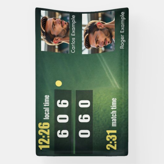 Personalized Tennis Scoreboard – Custom Match Banner (Vertikal)