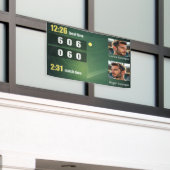 Personalized Tennis Scoreboard – Custom Match Banner (Äußeres Gebäude)