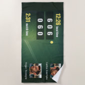 Personalized Tennis Scoreboard Match Result Strandtuch (Vorderseite)