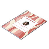 Personalized Terra Cota and Cream Wave Patterned Notizblock (Linke Seite)