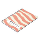 Personalized Terra Cotta and Cream Wave Patterned Notizblock (Linke Seite)