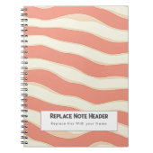 Personalized Terra Cotta and Cream Wave Patterned Notizblock (Vorderseite)