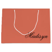 Personalized Terracotta Gift Bag for Special Event Große Geschenktüte (Vorderseite)