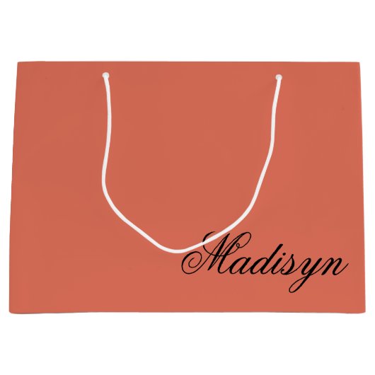 Personalized Terracotta Gift Bag for Special Event Große Geschenktüte (Vorderseite)