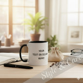 Personalized Text Ceramic Combo Coffee Mug Tasse