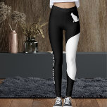 Personalized Text Pet Black And White Cute Cat Mom Leggings<br><div class="desc">Show your love for cats with our Personalized Black and White Cute Cat Mom Leggings! Featuring a chic design with a medium-sized white cat graphic on the thigh, these comfy leggings are perfect for fashionable cat moms. Ideal for workouts, lounging, or casual outings, customize yours today to express your unique...</div>