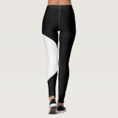 Personalized Text Pet Black And White Cute Cat Mom Leggings (Rückseite)