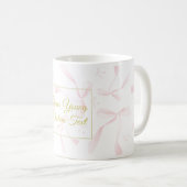 Personalized Text Watercolor Ribbon Pattern Design Kaffeetasse (VorderseiteRechts)