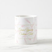 Personalized Text Watercolor Ribbon Pattern Design Kaffeetasse (Mittel)