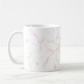 Personalized Text Watercolor Ribbon Pattern Design Kaffeetasse (Links)
