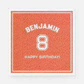 Personalized textured Basketball Party kids Napkin Serviette (Vorderseite)