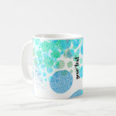 Personalized Textured Polka Dot Kaffeetasse (Vorderseite Links)