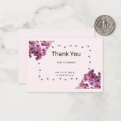 Personalized Thank You Card | Cherry Blossom Flora Mitteilungskarte (Vorderseite/Rückseite Beispiel)