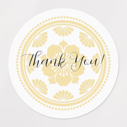 Personalized Thank You Cherry Blossom Etiketten (Design 1)