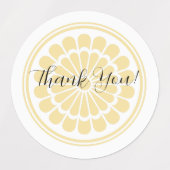 Personalized Thank You Chrysanthemum Etiketten (Design 2)