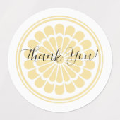Personalized Thank You Chrysanthemum Etiketten (Design 1)