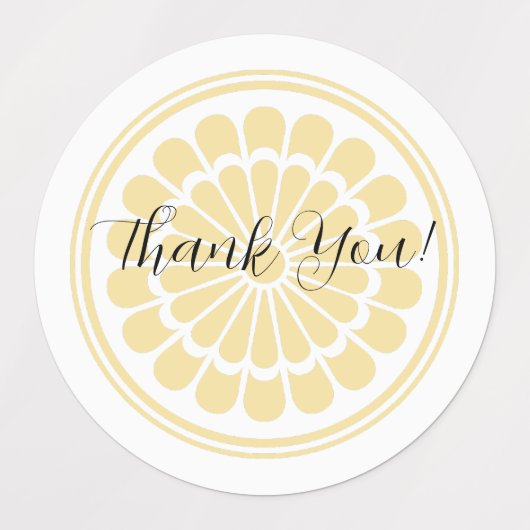 Personalized Thank You Chrysanthemum Etiketten (Design 1)