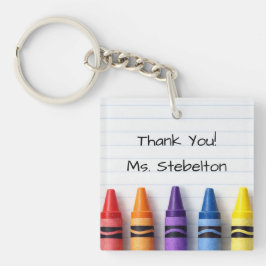 Personalized Thank You Crayon Teacher Keychain Schlüsselanhänger