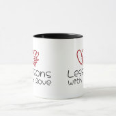 Personalized Thank You Teacher Heart Frame Tasse (Zentrum)