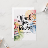 Personalized Thank You Teacher Karte (Vorderseite/Rückseite Beispiel)