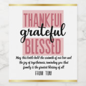 Personalized Thanksgiving Bottle Labels: Share the Weinetikett (Einzelnes Label)