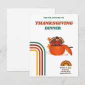 Personalized Thanksgiving Dinner  Invitation Einladung (Vorne/Hinten)