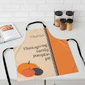 Personalized Thanksgiving Family Pumpkin Chef-ful Schürze