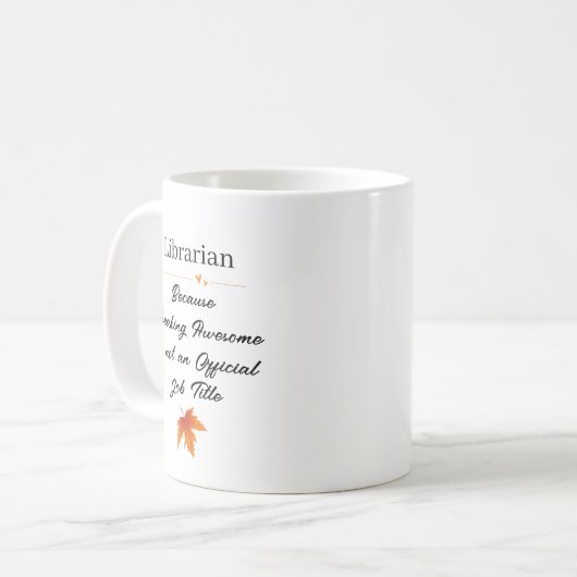 Personalized Thanksgiving Librarian Gift Kaffeetasse (Vorderseite Links)