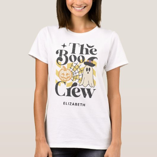 Personalized The Boo Crew Halloween T-Shirt (Vorderseite)