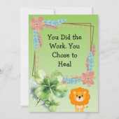 Personalized Therapist Client Green Eucalyptus  Dankeskarte (Vorderseite)