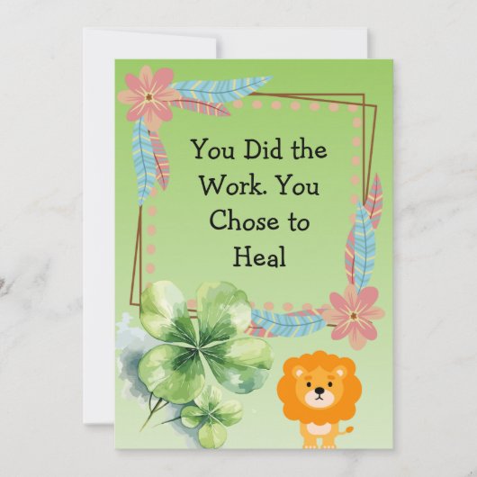 Personalized Therapist Client Green Eucalyptus  Dankeskarte (Vorderseite)