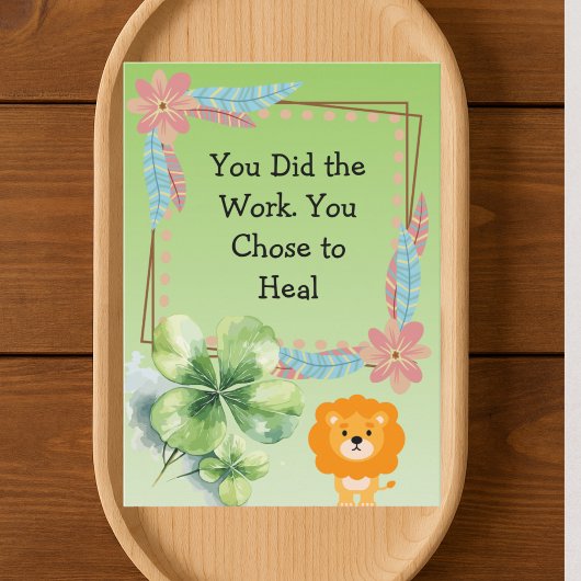 Personalized Therapist Client Green Eucalyptus  Dankeskarte