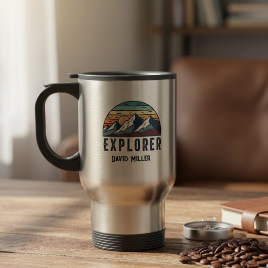 Personalized Thermal Travel Mug | Explorer Mug  Reisebecher