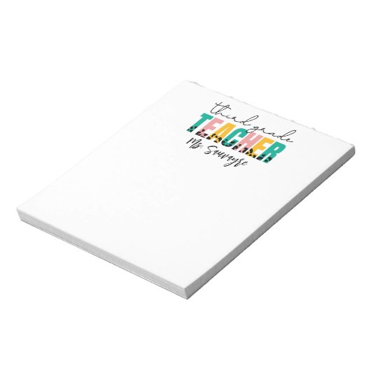 Personalized Third Grade Teacher – Custom Teacher Notizblock (Rotiert)