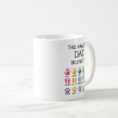 Personalized This Amazing Dad Belongs To | Custom  Kaffeetasse (VorderseiteRechts)