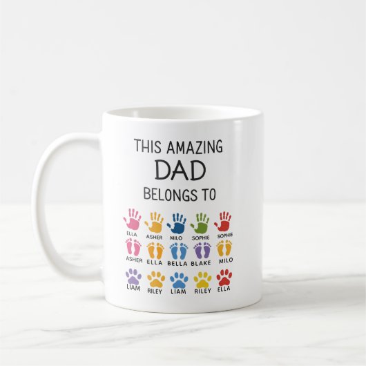Personalized This Amazing Dad Belongs To | Custom  Kaffeetasse (Links)