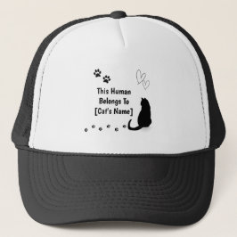 Personalized This Human Belongs To Cat Cap Truckerkappe