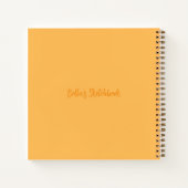 Personalized Tiger Sketchbook - Yellow Notizblock (Rückseite)
