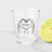 Personalized ’Til Death Wedding Shot Glass Schnapsglas (Vorderseite)