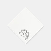 Personalized ’Til Death Wedding Shot Glass Serviette (Ecke)