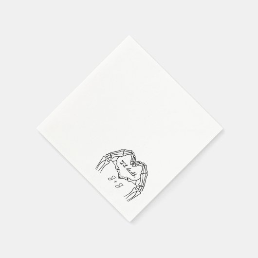 Personalized ’Til Death Wedding Shot Glass Serviette (Ecke)