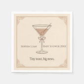 Personalized Tiny Toast Big News Serviette (Vorderseite)