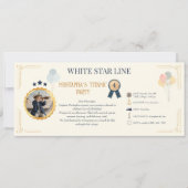 Personalized Titanic Boarding Pass Birthday Einladung (Vorderseite)