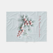 Personalized To My Dearest Grandma Frosted Winter  Fleecedecke (Vorderseite (Horizontal))