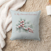 Personalized To My Dearest Grandma Frosted Winter  Kissen (Decke)