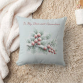 Personalized To My Dearest Grandma Frosted Winter  Kissen (Decke)