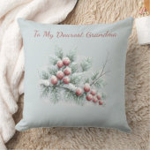 Personalized To My Dearest Grandma Frosted Winter  Kissen (Decke)