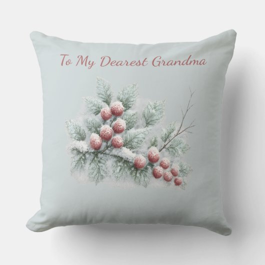 Personalized To My Dearest Grandma Frosted Winter  Kissen (Vorderseite)