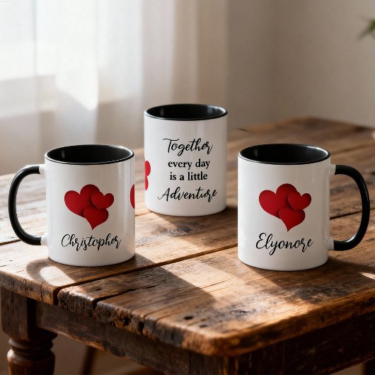 Personalized Together Every Day Adventure Quote Tasse