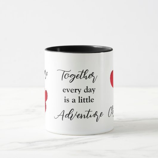 Personalized Together Every Day Adventure Quote Tasse (Zentrum)